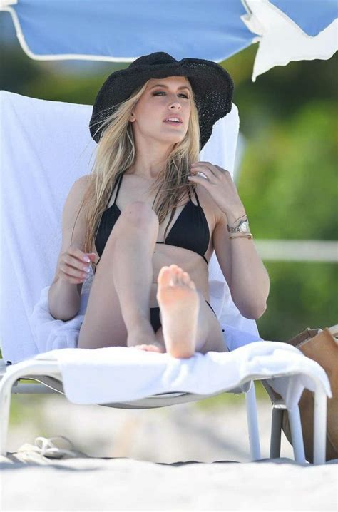 Eugenie Bouchard In A Black Bikini On The Beach In Miami 03 27 2022 7