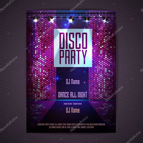 Disco Background Disco Poster Stock Vector Image By ©annbozshko 60212743