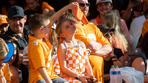 Tennessee football fans at Neyland Stadium for South Carolina game