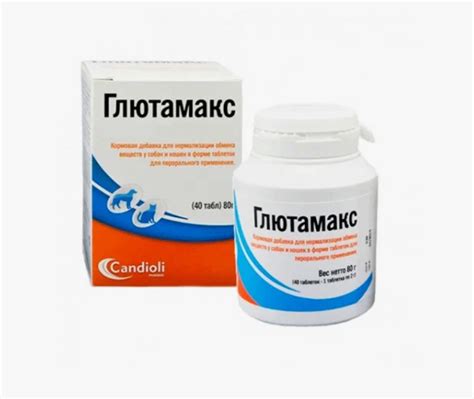 Кормовая добавка CANDIOLI ГлютаМакс для собак и кошек банка, 40 таб ...