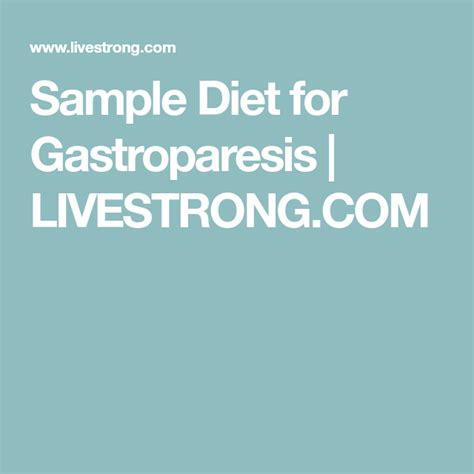 Healthfully Gastroparesis Diet Gastroparesis Treatment