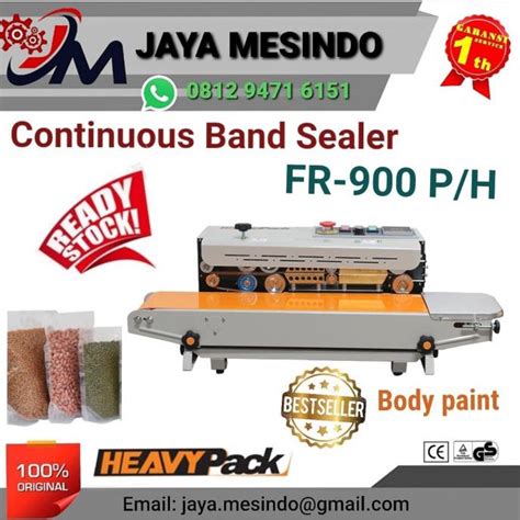 Jual Continuous Band Sealer Segel Press Kemasan Fr 900 Ph Heavypack