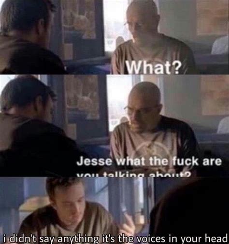 Walter Has Voices In His Head Jesse What The Fuck Are You Talking About Know Your Meme