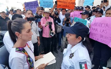 Reciben A Sheinbaum Con Protesta Policial En Campeche El Sol De