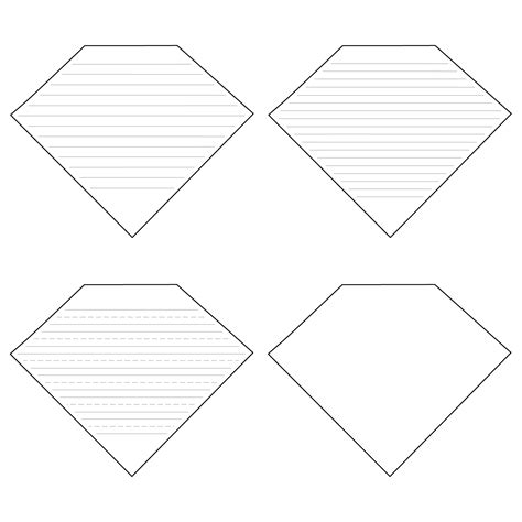 Diamond Shaped Writing Template Free Printable Papercraft Templates