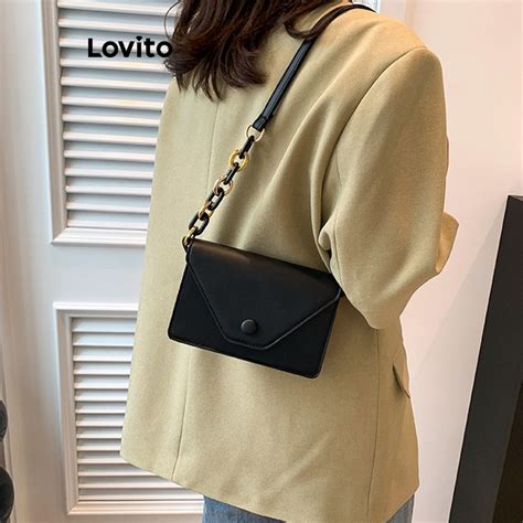 Lovito Casual Plain Basic Small Shoulder Bag For Women LNA32080 Khaki