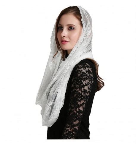 Catholic Chapel Veil Infinity Scarf Mantilla Floral Lace Veil V41 Wrap