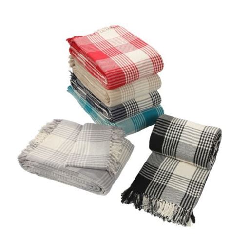 Premium Reversible Cotton Tartan Throws for Sofa Armchair Bedspread in 4 Colours | eBay | Sofa ...