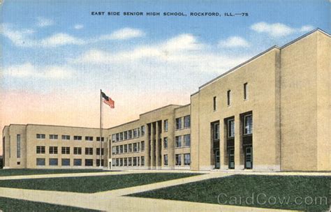 East Side Senior High School Rockford, IL Postcard