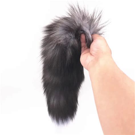 Metal Anal Plug Fox Tail Plush Cat Ears Butt Bead Plug Insert Stopper Set Cosplay Sex Toys For
