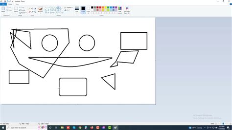 How To Use Microsoft Paint In Windows File Fill With Color Shapes