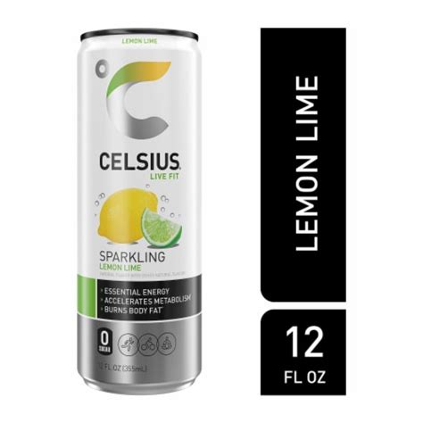 Celsius® Sparkling Lemon Lime Energy Drink Can 12 Fl Oz Kroger