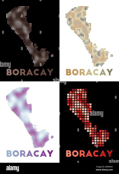 Boracay Map Collection Of Map Of Boracay In Dotted Style Borders Of