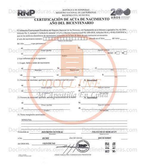 Formato De Registro De Acta De Nacimiento Image To U