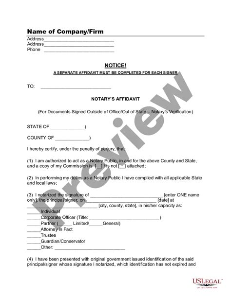 South Carolina Notary S Affidavit Notarized Affidavit US Legal Forms