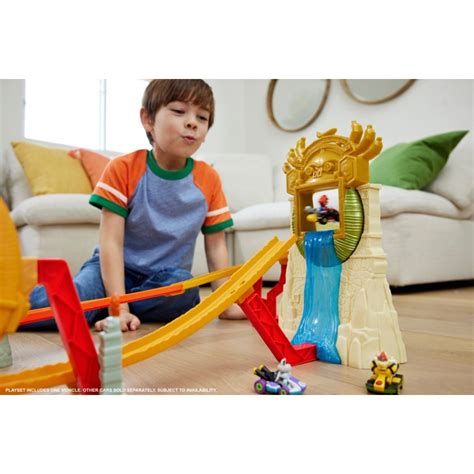 Hot Wheels Bahn Super Mario Movie Spielzeugset Jungle Kingdom Raceway Smyths Toys Deutschland