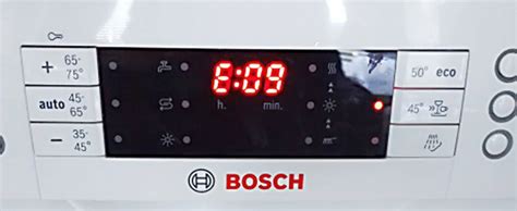 Ошибка E09 в посудомоечной машине Bosch, причины, как исправить?