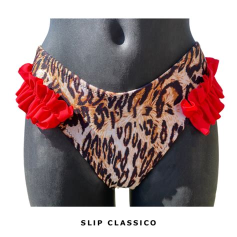 Bikini Triangolo Stampa Leopardato Made Sull Isola Handmade