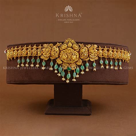22k Gold Vaddanam In Mango Motif Krishna Jewellers Pearls And Gems