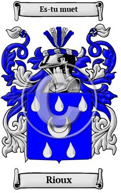 Rioux Name Meaning, Family History, Family Crest & Coats of Arms