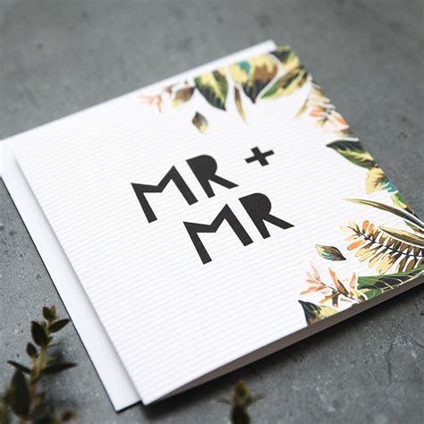 Gay Wedding Mr And Mr Gay Wedding Day Card Etsy Uk
