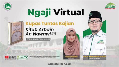 LIVE Ngaji Virtual LAZIS Sabilillah Kupas Tuntas Kitab Arbain