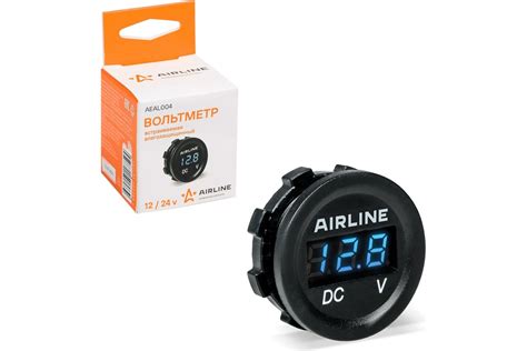 Встраиваемый влагозащищенный вольтметр Airline 12/24 В AEAL004 ...