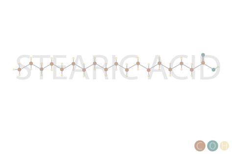 Stearic Acid Molecular Skeletal Chemical Formula 43575295 Vector Art At