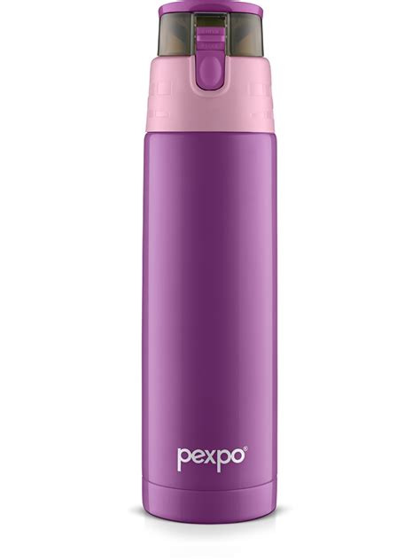 Buy Pexpo Cardio Purple Double Wall Thermosteel Hot Cold Insulated Water Bottle Ml Water