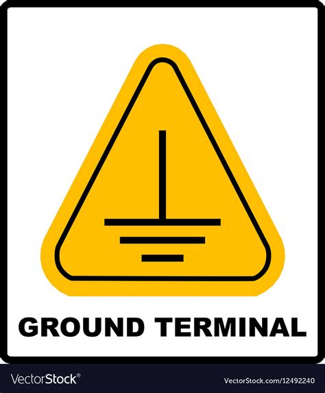 Electrical Grounding Sign Royalty Free Vector Image