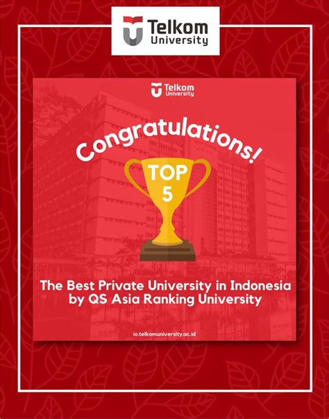 Telkom University: Top 5 Best Private Universities in Indonesia QS Asia ...