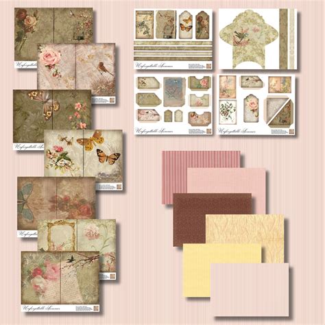 Digital Printable "unforgettable Summer" 5.5 X 7.5 Junk Journal Kit