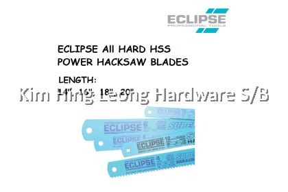 Eclipse All Hard High Speed Steel Power Hacksaw Blades Metal Cutting