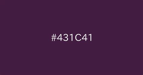 #431C41｜カラーサイト.com