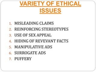 Ethical Issues In Advertising Ppt