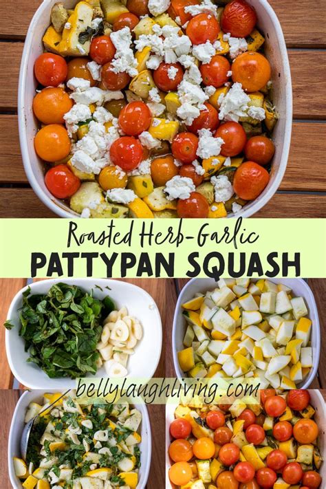 Oven Roasted Herb Garlic Patty Pan Squash Has A Delicate Buttery Flavor Seasoned With Fresh