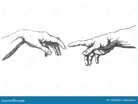 Creation Of Adammichelangelo Hand Ice Cream Cone Stock Photo