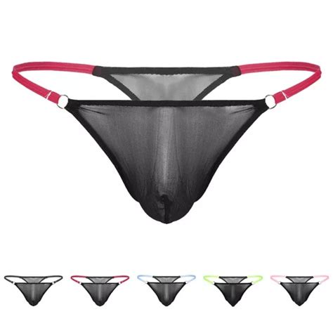 LINGERIE TENDANCE POUR Hommes Taille Basse String Slips En Maille Slips