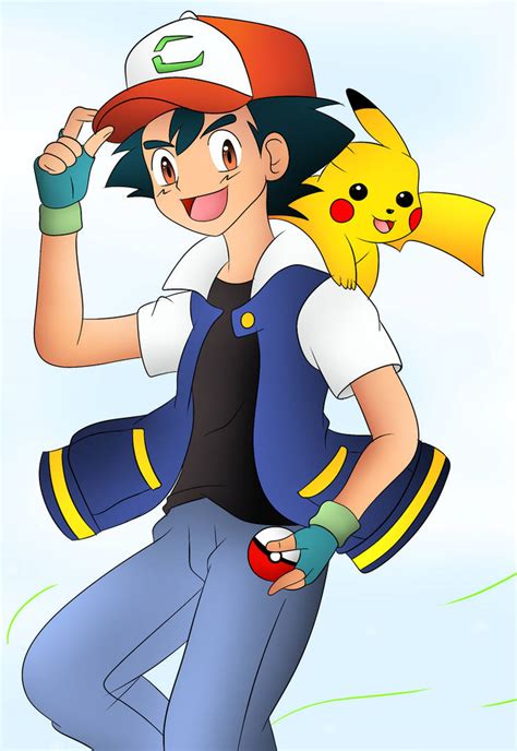 Ash And Pikachu by DarkrexS on DeviantArt