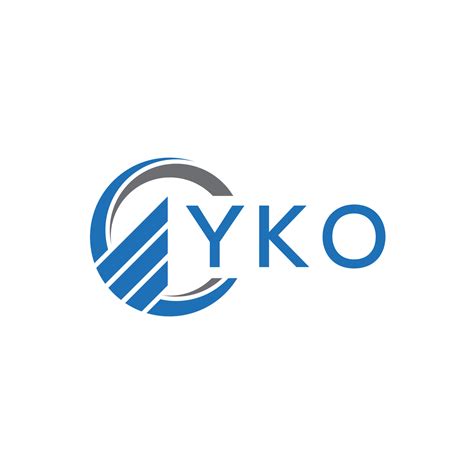 YKO Flat accounting logo design on white background. YKO creative ...