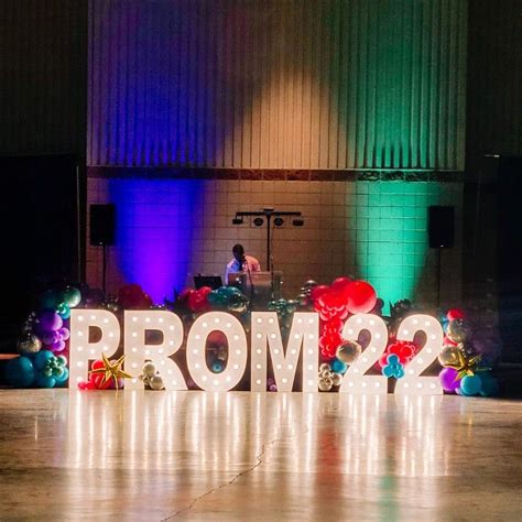 Prom 2022 Marquee Letters And Balloons In 2022 Balloons Custom