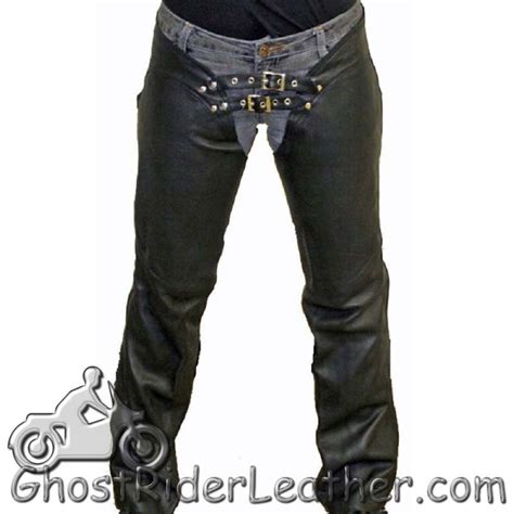 Low Rise Leather Chaps Women S Premium Naked Leather C DL