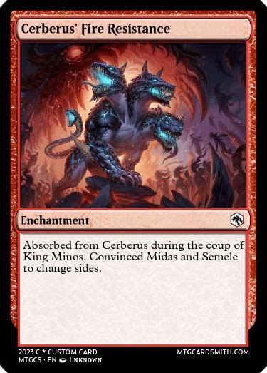 Cerberus Fire Resistance By Remiak Mtg Cardsmith