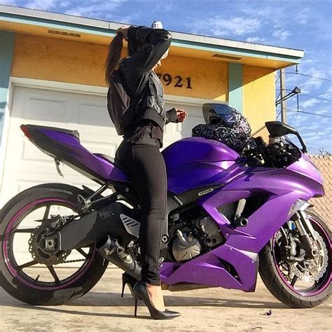 Pin By Becca Nelson Vertz On Biker Babe A Licious Motorcycle Women Purple Motorcycle Bikes Girls