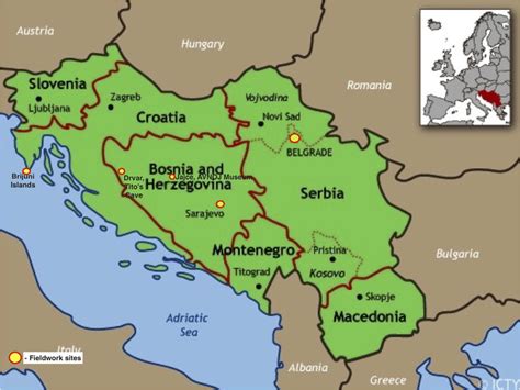 Map of Former Yugoslavia. | Download Scientific Diagram