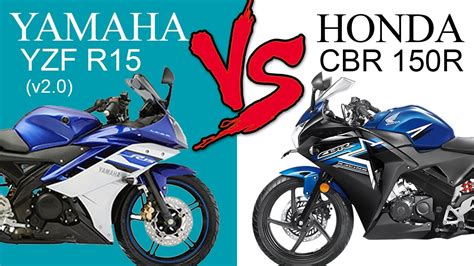 Honda Cbr150r Vs Yamaha Yzf R15 V20 Comparison Review Extended