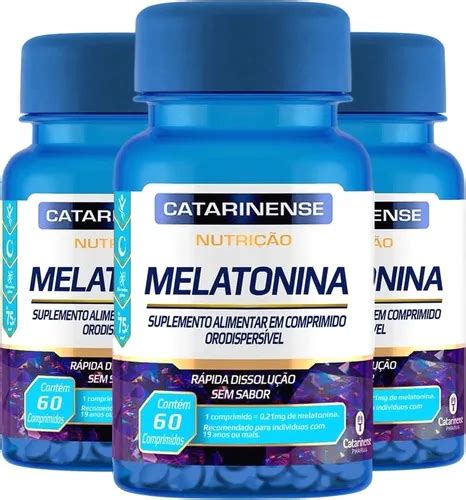 Melatonina Importada Qual A Melhor - Kit 3x Melatonina - 180 Cápsulas - Matéria Prima Importada | Frete grátis