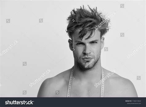Athlete Messy Hair Measures Nude Body Stock Photo Shutterstock