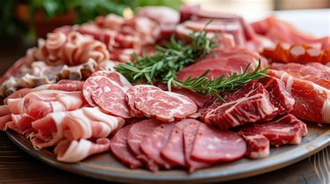 Premium Photo Raw Meat Assortment Generative Ai