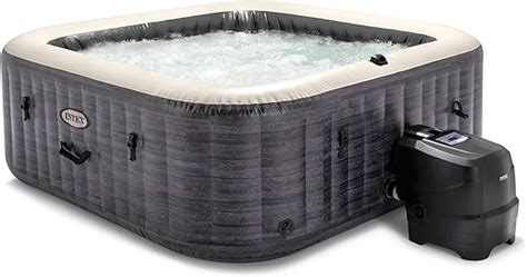 Amazon Intex PureSpa Plus Person Inflatable Square Outdoor Hot Tub Spa With